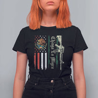 Funny Chinga La Migra T Shirt For Women Gun Vintage Mexican Flag - Wonder Print Shop