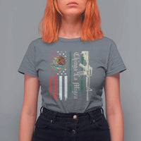 Funny Chinga La Migra T Shirt For Women Gun Vintage Mexican Flag - Wonder Print Shop