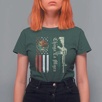 Funny Chinga La Migra T Shirt For Women Gun Vintage Mexican Flag - Wonder Print Shop