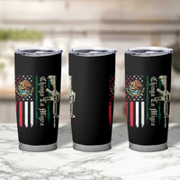 Funny Chinga La Migra Tumbler Cup Gun Vintage Mexican Flag - Wonder Print Shop
