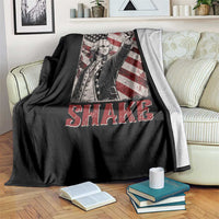 Shake And Bake George Washington 4th of July Couple Matching Throw Blanket
