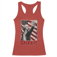 Shake And Bake George Washington 4th of July Couple Matching Racerback Tank Top