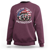 I Put The Tism In Patriotism Sweatshirt Patriotic Raccoon 4th of July