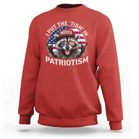 I Put The Tism In Patriotism Sweatshirt Patriotic Raccoon 4th of July
