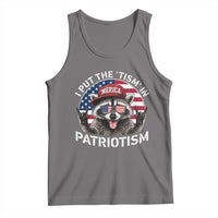 I Put The Tism In Patriotism Tank Top Patriotic Raccoon 4th of July