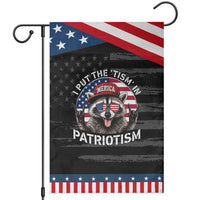I Put The Tism In Patriotism Patriotic Garden Flag Raccoon 4th of July
