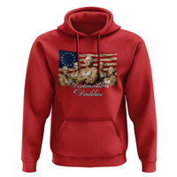 Declaration Daddies Funny 4th of July Founding Fathers Hoodie Vintage Betsy Ross Flag
