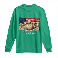 Declaration Daddies Funny 4th of July Founding Fathers Long Sleeve Shirt Vintage Betsy Ross Flag