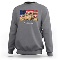 Declaration Daddies Funny 4th of July Founding Fathers Sweatshirt Vintage Betsy Ross Flag