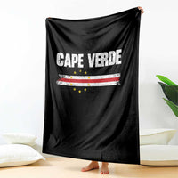 Cape Verde Pride Vintage Cape Verdean Flag 10 Stars Throw Blanket