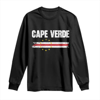 Cape Verde Pride Vintage Cape Verdean Flag 10 Stars Long Sleeve Shirt