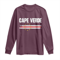 Cape Verde Pride Vintage Cape Verdean Flag 10 Stars Long Sleeve Shirt