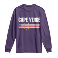 Cape Verde Pride Vintage Cape Verdean Flag 10 Stars Long Sleeve Shirt