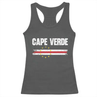 Cape Verde Pride Vintage Cape Verdean Flag 10 Stars Racerback Tank Top