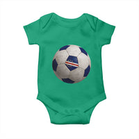 Cabo Verde Football Vintage Soccer Ball Graphic Baby Onesie