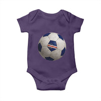 Cabo Verde Football Vintage Soccer Ball Graphic Baby Onesie