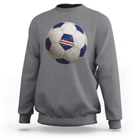 Cabo Verde Football Vintage Soccer Ball Graphic Sweatshirt
