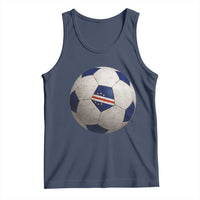 Cabo Verde Football Vintage Soccer Ball Graphic Tank Top