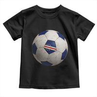 Cabo Verde Football Vintage Soccer Ball Graphic Toddler T Shirt