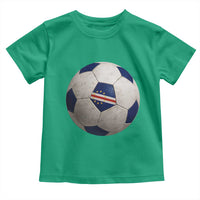 Cabo Verde Football Vintage Soccer Ball Graphic Toddler T Shirt