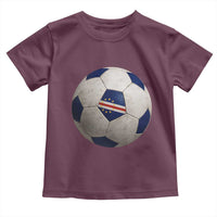 Cabo Verde Football Vintage Soccer Ball Graphic Toddler T Shirt