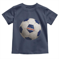 Cabo Verde Football Vintage Soccer Ball Graphic Toddler T Shirt