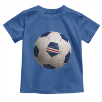 Cabo Verde Football Vintage Soccer Ball Graphic Toddler T Shirt