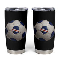 Cabo Verde Football Vintage Soccer Ball Graphic Tumbler Cup