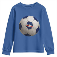 Cabo Verde Football Vintage Soccer Ball Graphic Youth Sweatshirt