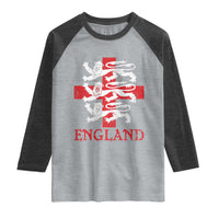 England Three Lions Symbol English Pride Souvenir Raglan Shirt