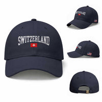 Vintage Switzerland National Pride The Swiss Cross Baseball Cap