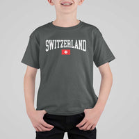 Vintage Switzerland National Pride The Swiss Cross T Shirt For Kid