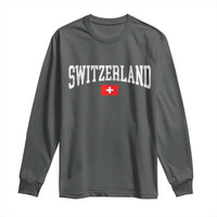 Vintage Switzerland National Pride The Swiss Cross Long Sleeve Shirt