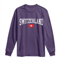 Vintage Switzerland National Pride The Swiss Cross Long Sleeve Shirt