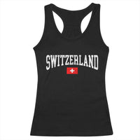 Vintage Switzerland National Pride The Swiss Cross Racerback Tank Top
