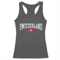 Vintage Switzerland National Pride The Swiss Cross Racerback Tank Top