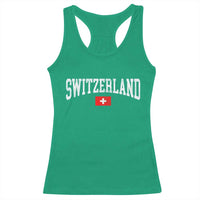 Vintage Switzerland National Pride The Swiss Cross Racerback Tank Top