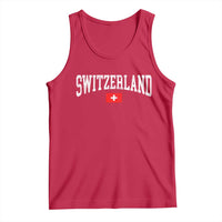 Vintage Switzerland National Pride The Swiss Cross Tank Top
