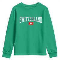Vintage Switzerland National Pride The Swiss Cross Youth Sweatshirt