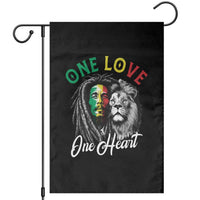 Reggae Legend Garden Flag One Love One Heart Rastafarian Reggae Music Lion - Wonder Print Shop