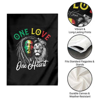 Reggae Legend Garden Flag One Love One Heart Rastafarian Reggae Music Lion - Wonder Print Shop