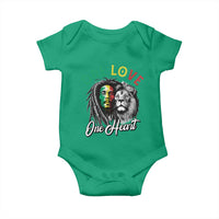 Reggae Legend Baby Onesie One Love One Heart Rastafarian Reggae Music Lion - Wonder Print Shop