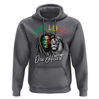 Reggae Legend Hoodie One Love One Heart Rastafarian Reggae Music Lion - Wonder Print Shop