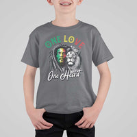 Reggae Legend T Shirt For Kid One Love One Heart Rastafarian Reggae Music Lion - Wonder Print Shop