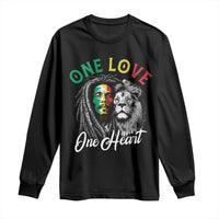 Reggae Legend Long Sleeve Shirt One Love One Heart Rastafarian Reggae Music Lion - Wonder Print Shop