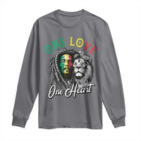 Reggae Legend Long Sleeve Shirt One Love One Heart Rastafarian Reggae Music Lion - Wonder Print Shop