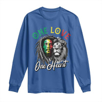 Reggae Legend Long Sleeve Shirt One Love One Heart Rastafarian Reggae Music Lion - Wonder Print Shop