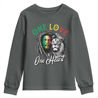 Reggae Legend Youth Sweatshirt One Love One Heart Rastafarian Reggae Music Lion - Wonder Print Shop