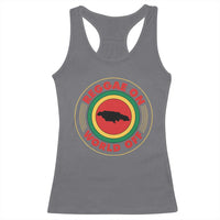 Reggae On World Off Racerback Tank Top Rasta Music Rastafarian Jamaica - Wonder Print Shop