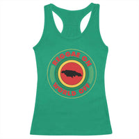 Reggae On World Off Racerback Tank Top Rasta Music Rastafarian Jamaica - Wonder Print Shop
